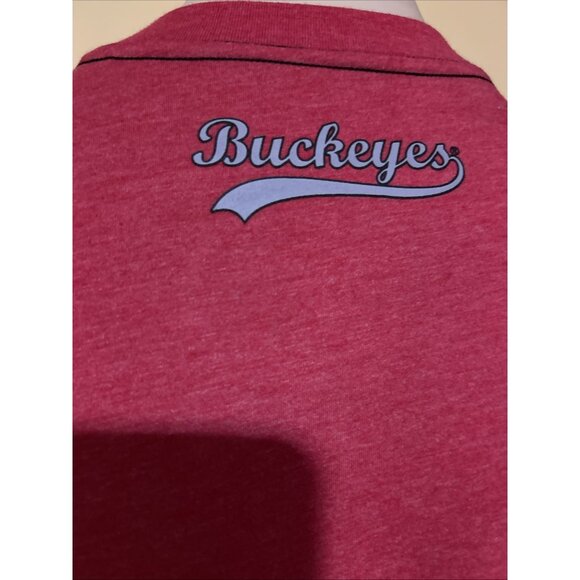 New Ohio State OSU Buckeyes Colosseum Buckeye Red Stitched Shirt L - Picture 7 of 10
